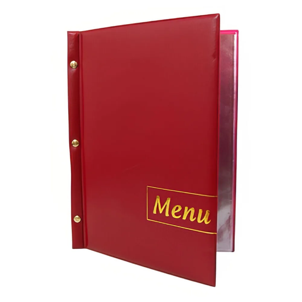 Speisekarte (PVC) "Menu" weinrot, 8 Seiten, A5, 1 Stk. – Bild 2