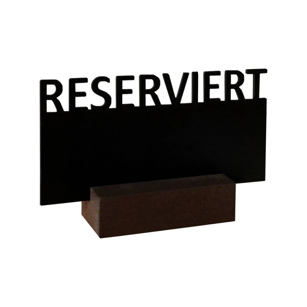 Tisch-Kreidetafel "Reserviert", dunkelbraun, 17.5x10.5x5cm, 1 Stk. – Bild 2