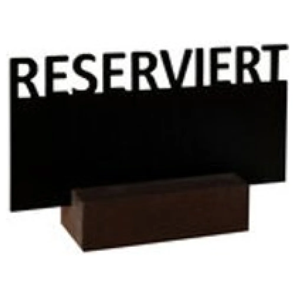 Tisch-Kreidetafel "Reserviert", dunkelbraun, 17.5x10.5x5cm, 1 Stk. – Bild 3