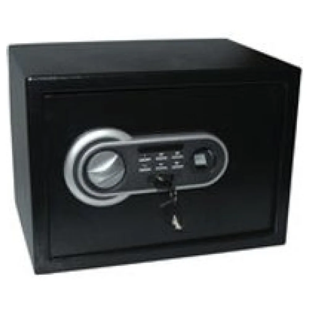 Tresor Safe Fingerprint inkl. Schlüssel 352 x 250 x 250 mm, 15,7 l schwarz – Bild 3
