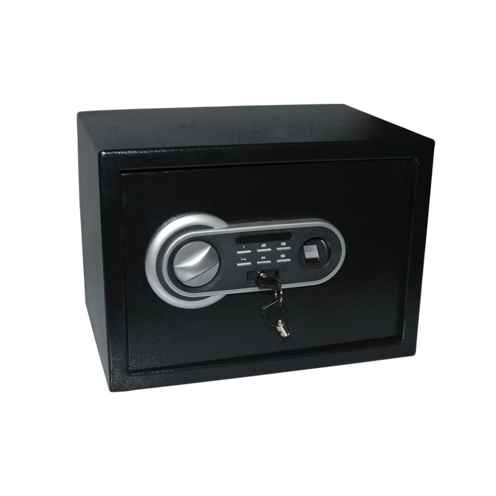 Tresor Safe Fingerprint inkl. Schlüssel 352 x 250 x 250 mm, 15,7 l schwarz – Bild 2