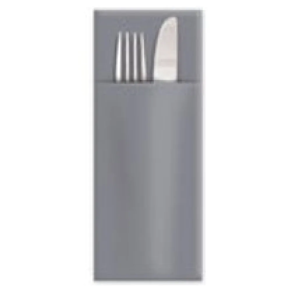 Servietten Bestecktaschen CutleryStar 2-lagig 38 x 32 cm grau, 50 Stk. – Bild 3