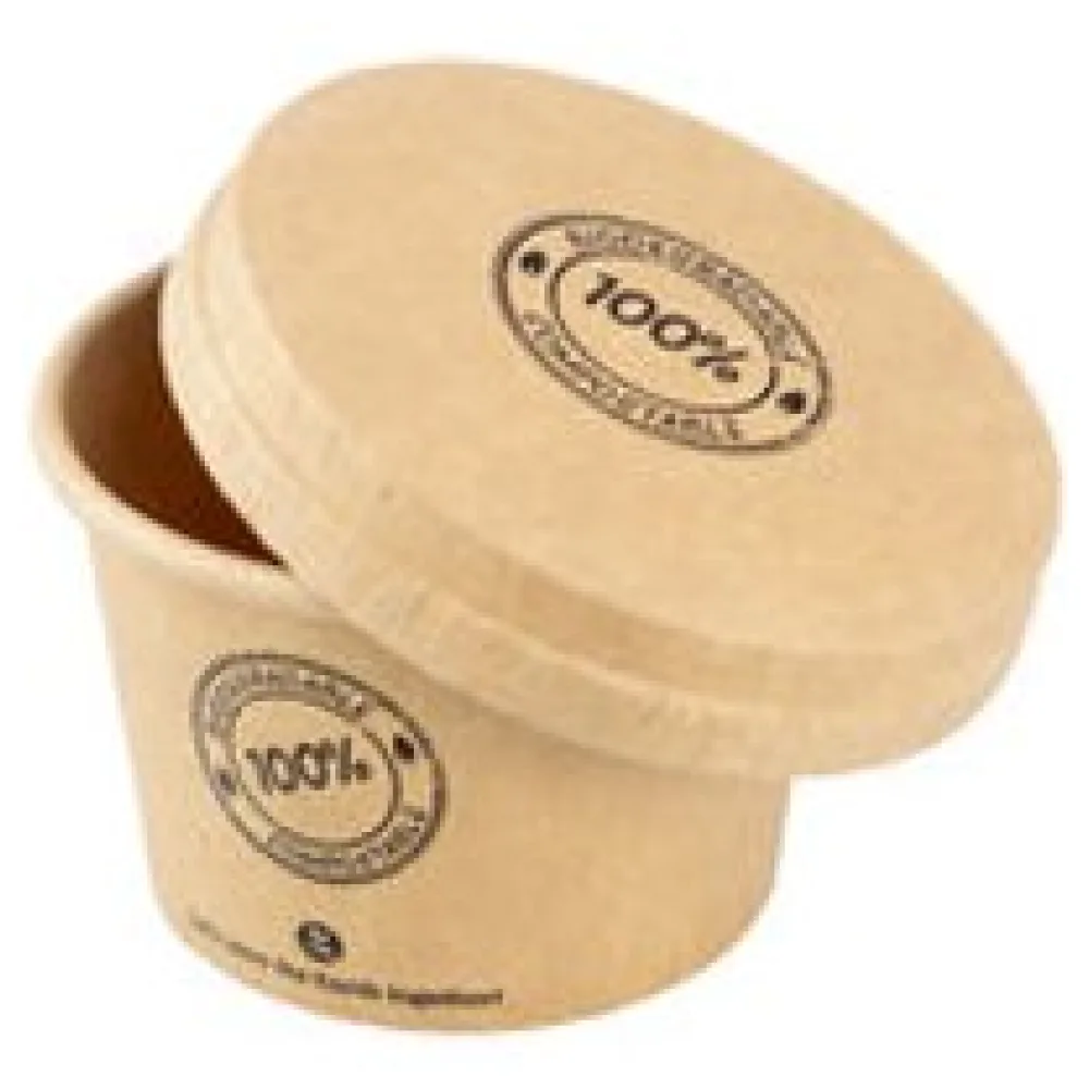BIO Dressingbecher mit Deckel aus Karton 30ml, O44mm 50 Stk. – Bild 3
