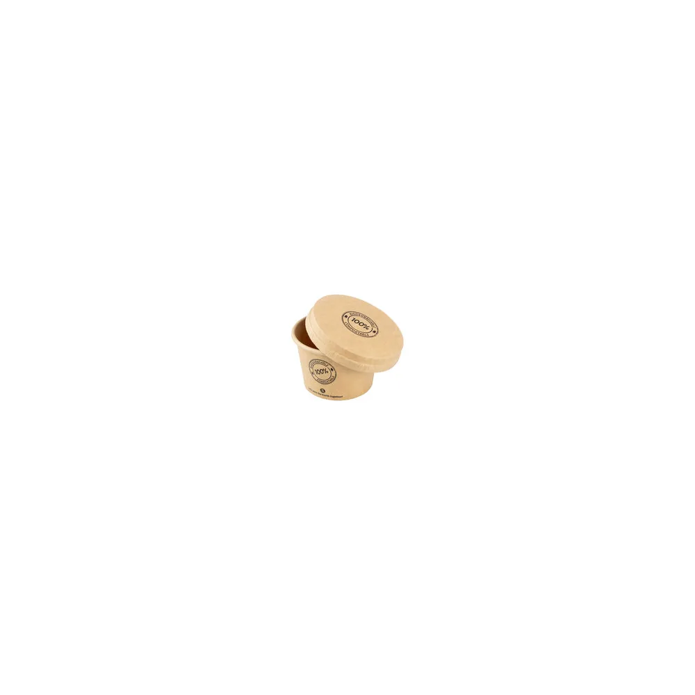BIO Dressingbecher mit Deckel aus Karton 30ml, O44mm 50 Stk.