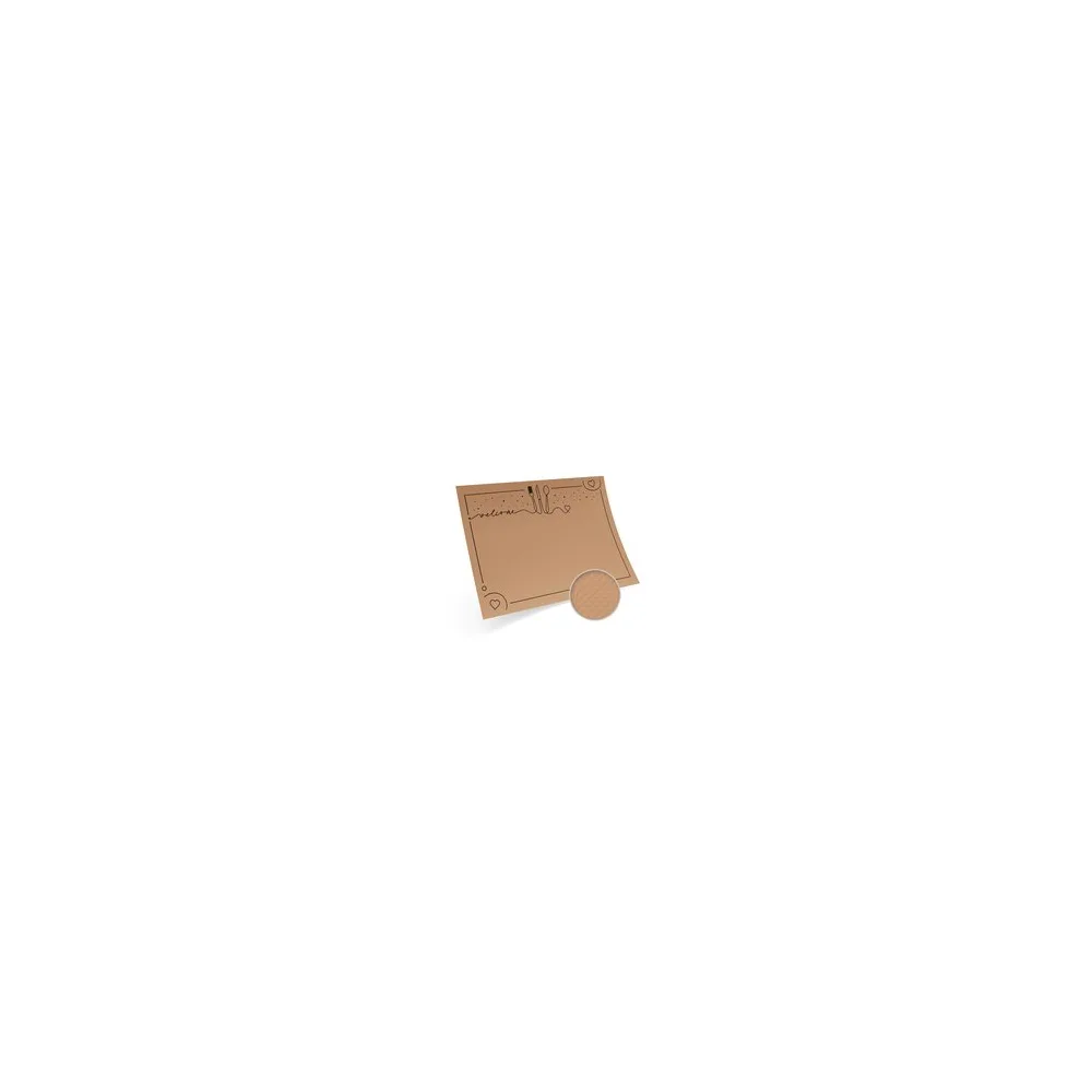 Tischset Platzset aus Kraftpapier 40 x 30 cm, braun bedruckt "welcome", 200 Stk.