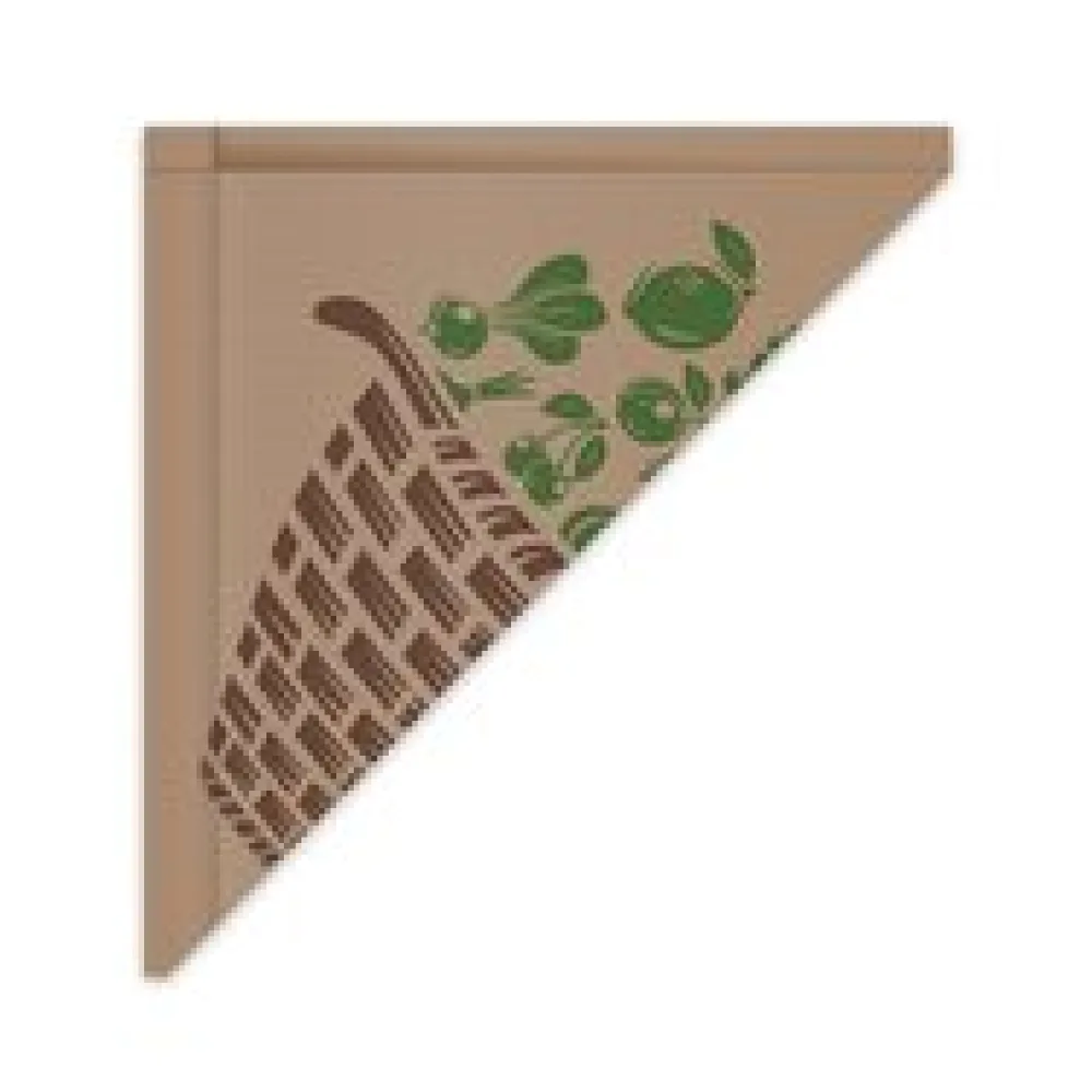 Spitztüten braun gefädelt 37x37cm 1500gr. bedruckt, 1000 Stk.