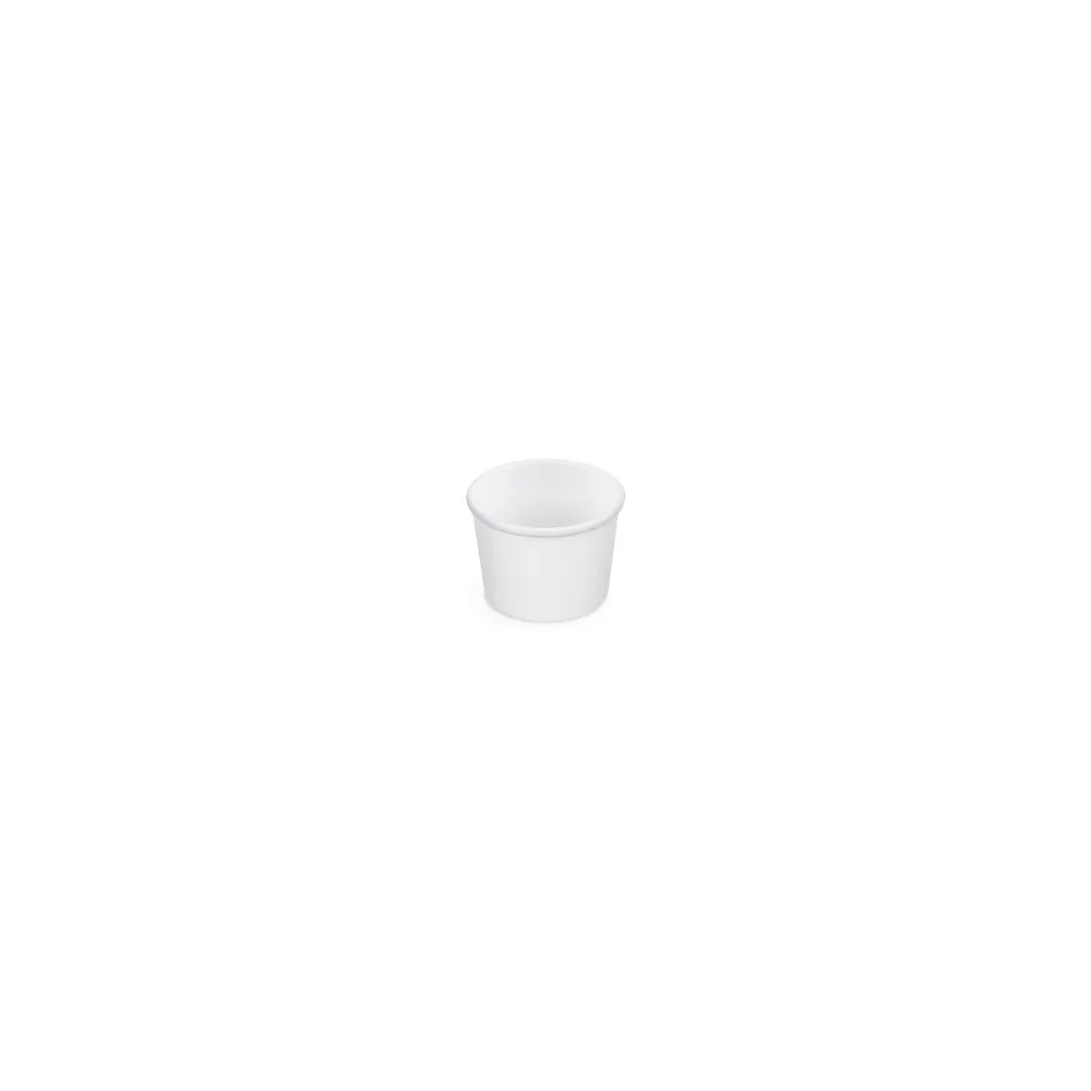 Eisbecher aus Pappe Papierbecher weiß O90mm 250 ml, 50 Stk.