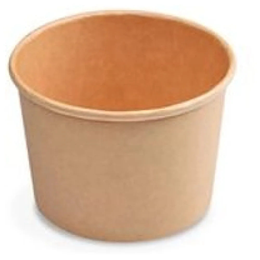 Eisbecher aus Pappe Kraftpapier braun O90mm 250 ml, 50 Stk. – Bild 3