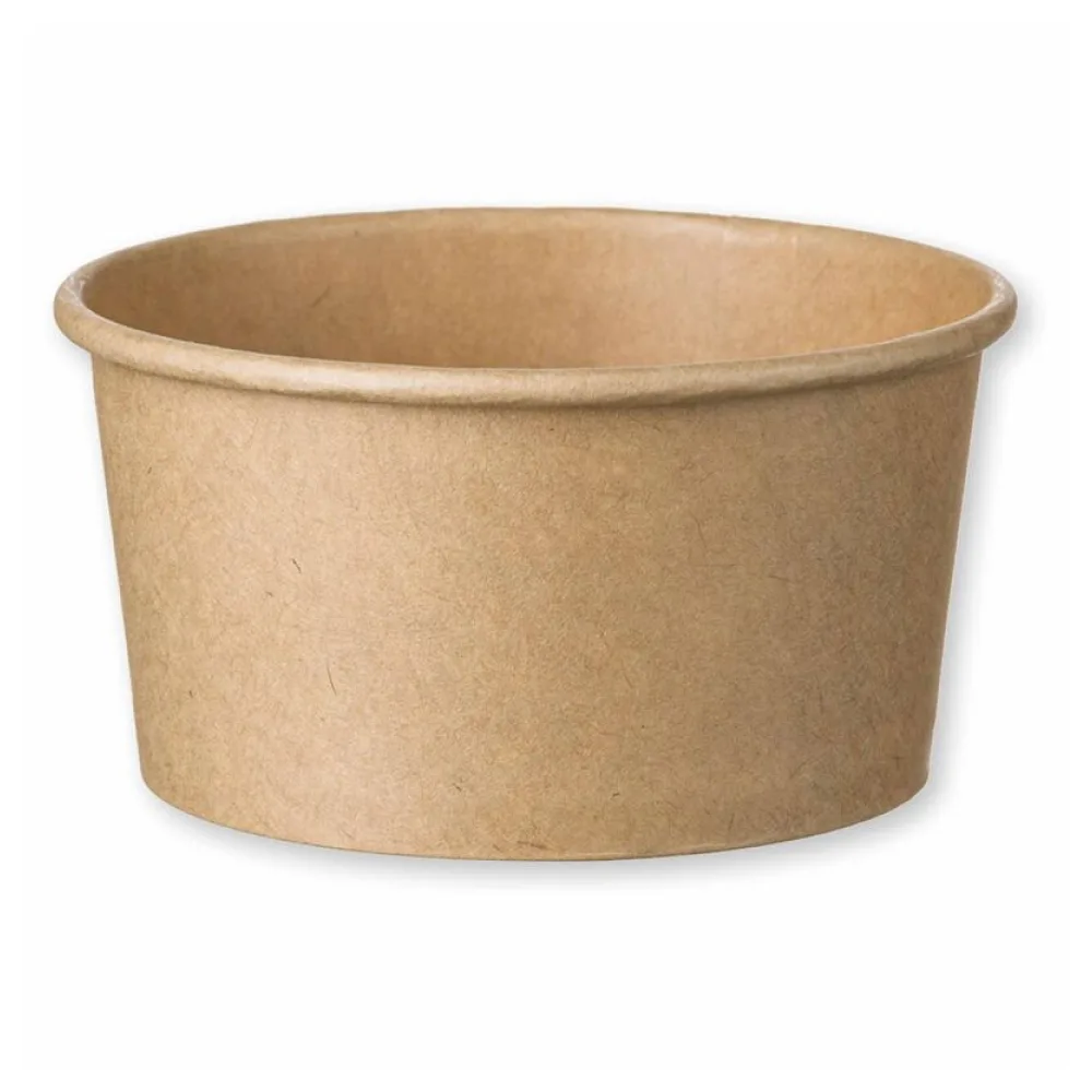 Eisbecher Feinkostbecher aus Kraftpapier FSCR rund 140 ml braun O 90 mm, 50 Stk. – Bild 2