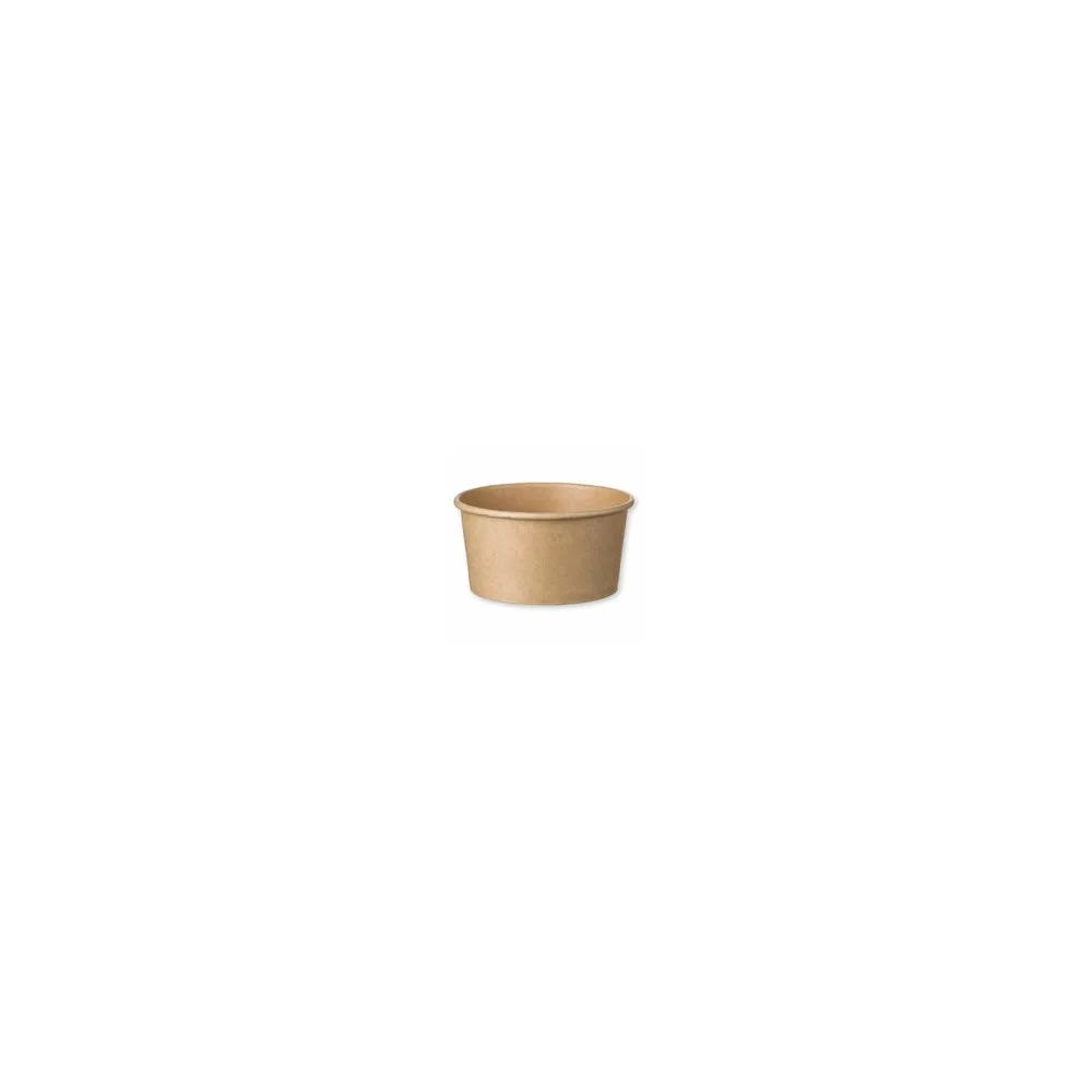 Eisbecher Feinkostbecher aus Kraftpapier FSCR rund 140 ml braun O 90 mm, 50 Stk.