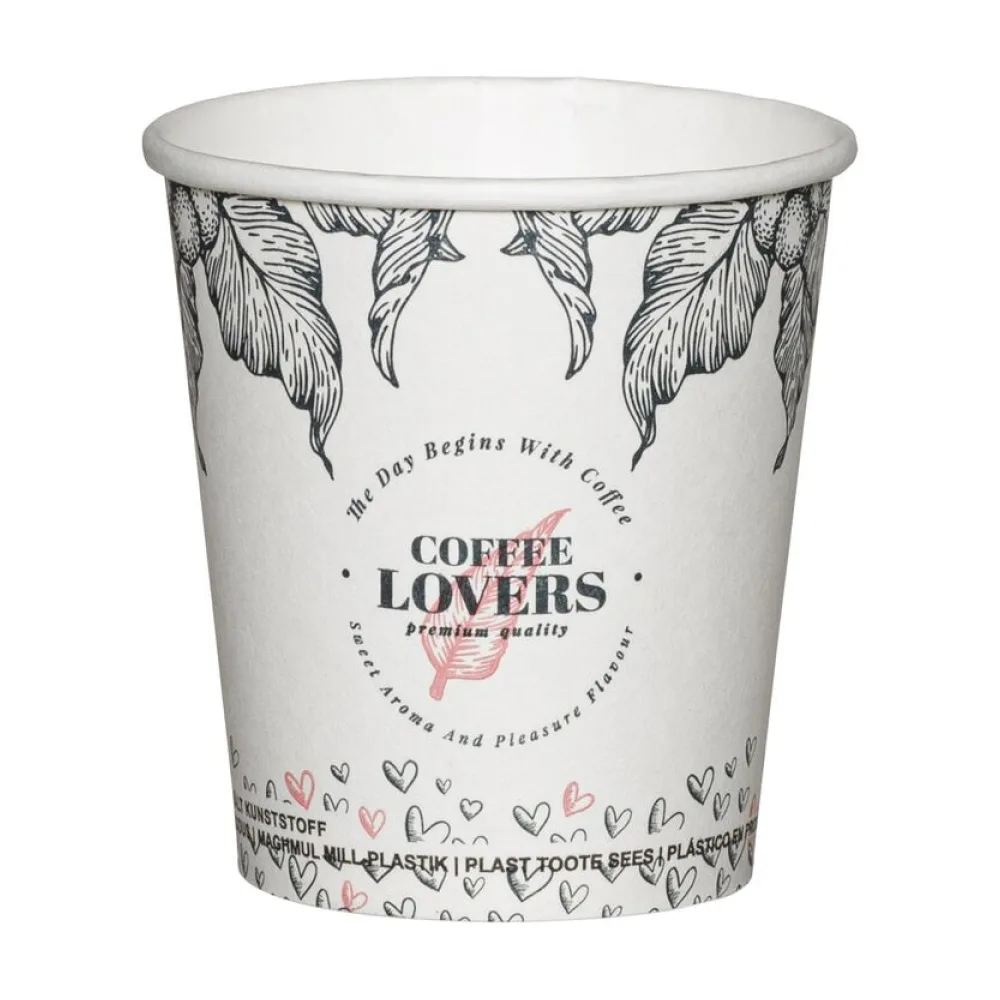 Kaffeebecher CoffeeToGo Pappbecher Design COFFEE LOVERS 100ml, 50 Stk. – Bild 2