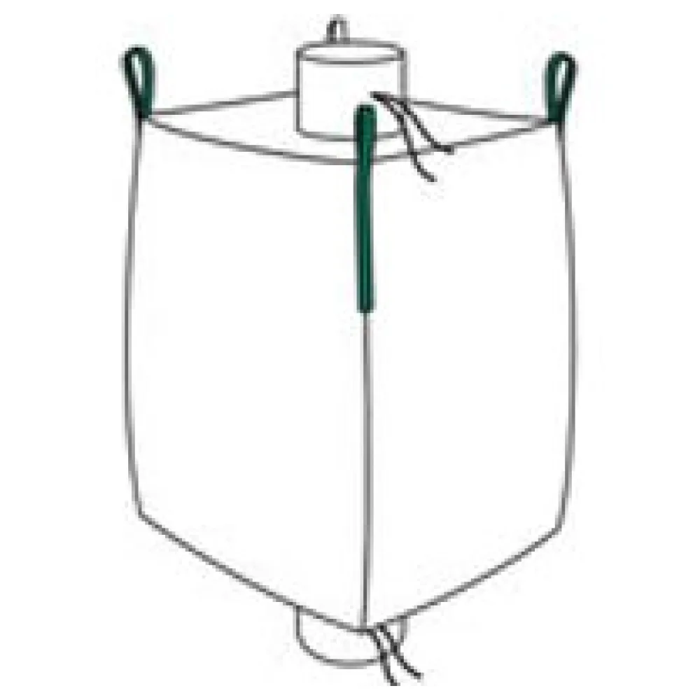 Big Bag 90x90x115cm mit Einlauf und Auslauf SWL 1.250 kg – Bild 3