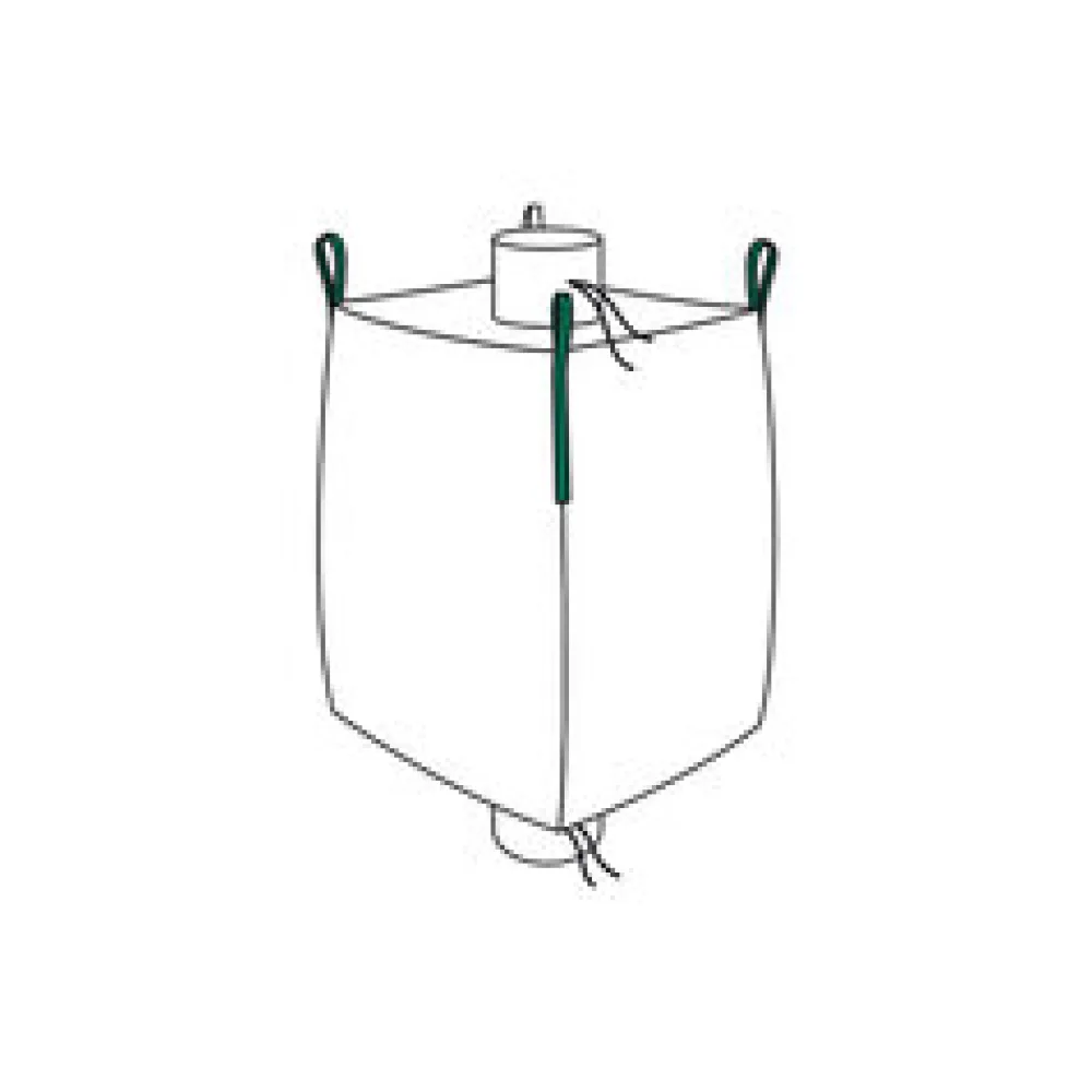 Big Bag 90x90x115cm mit Einlauf und Auslauf SWL 1.250 kg