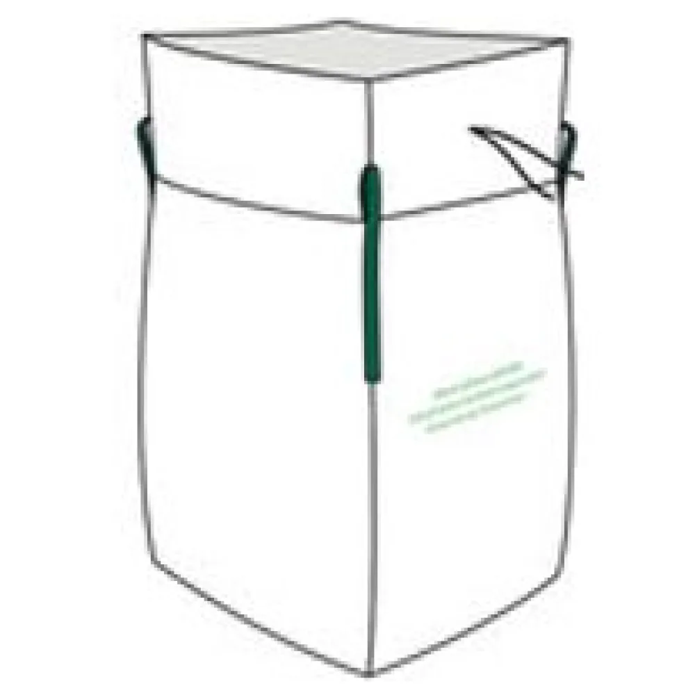 Big Bag 90 x 90 x 120 cm Typ Mineralwolle KMF mit 4 Hebeschlaufen + Schürze – Bild 3