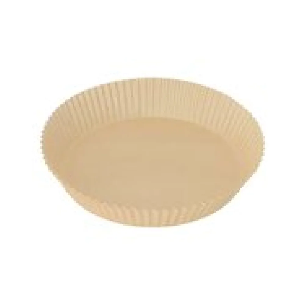 Backpapierzuschnitte für Heißluftfritteusen Mikrowelle Backofen O20cm x 4,5cm braun, 100 Stk.