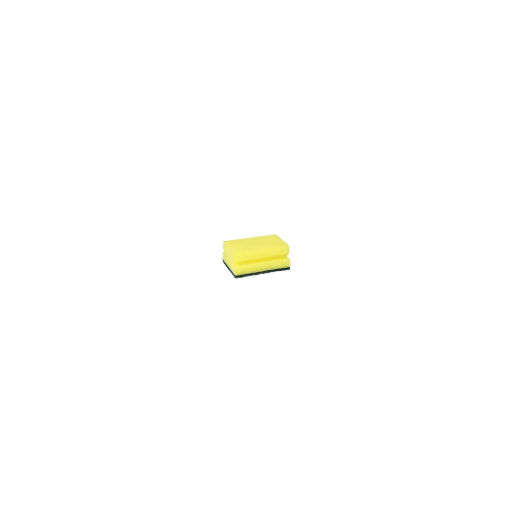Topfreiniger Abwaschschwämme eckig 4,1x 9,5x 6,8 cm gelb/grün mit Griffrille kratzend, 6 Stk.
