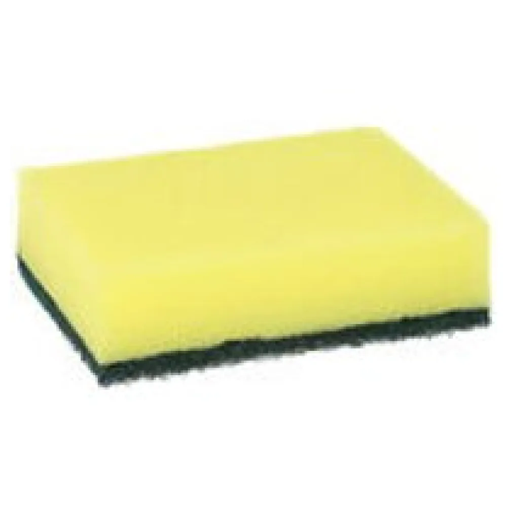 Topfreiniger Abwaschschwämme eckig 2,6x 9x 6,6 cm gelb/grün mit Griffrille kratzend, 6 Stk. – Bild 3