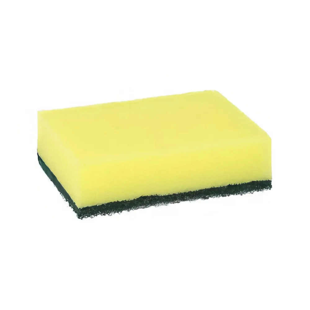 Topfreiniger Abwaschschwämme eckig 2,6x 9x 6,6 cm gelb/grün mit Griffrille kratzend, 6 Stk. – Bild 2