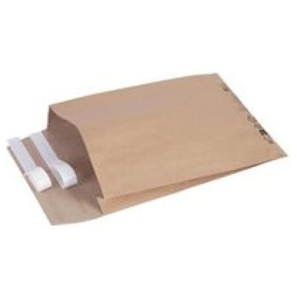Papierversandtaschen mit Doppelfixverschluss Maxibrief-Format 250x50x350 + 100mm Klappe braun, 400 Stk. – Bild 3