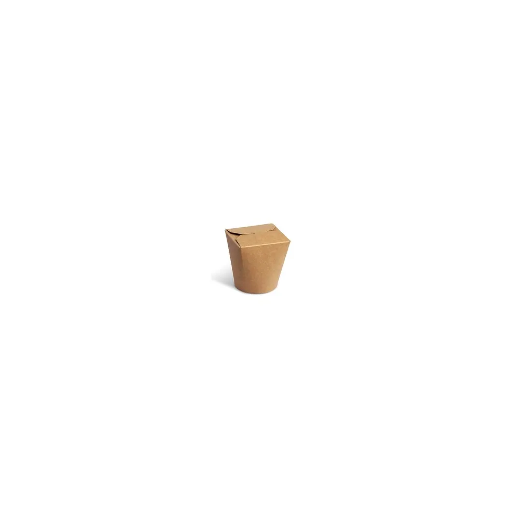 Food Box Take Away Box 100x88x95mm 750ml Kraftpapier beschichtet braun, 50 Stk.