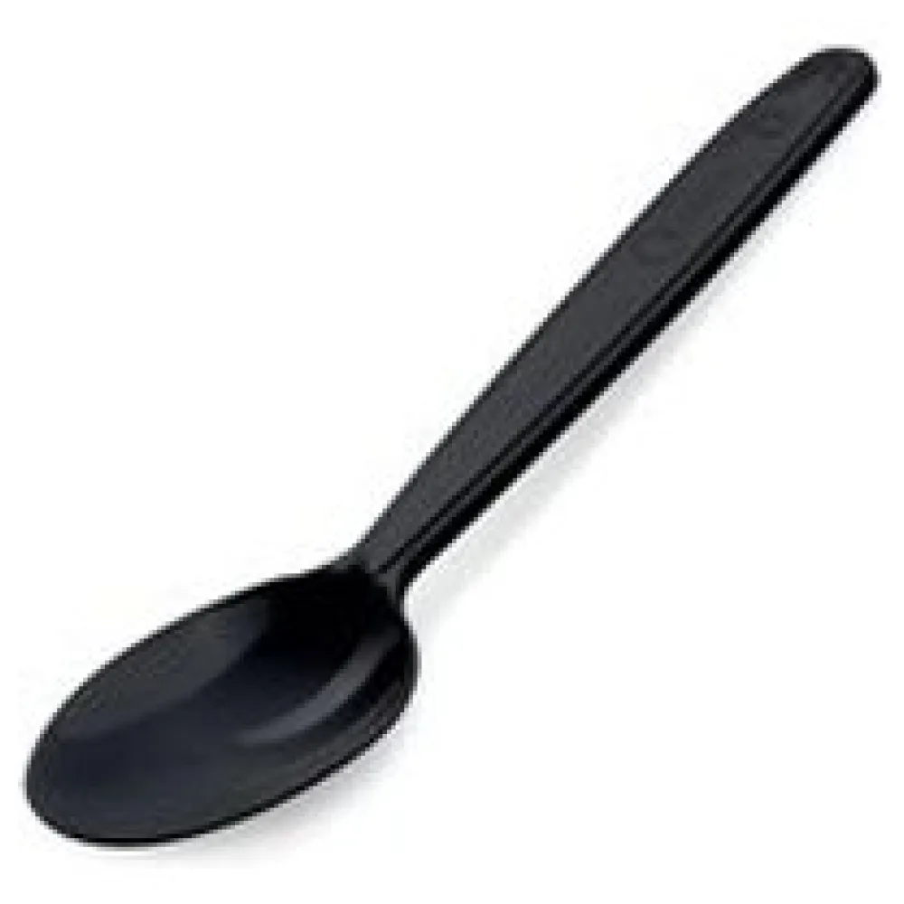 Mehrweg Löffel 18,5 cm schwarz wiederverwendbar 125 Waschzyklen PP, 50 Stk. – Bild 3