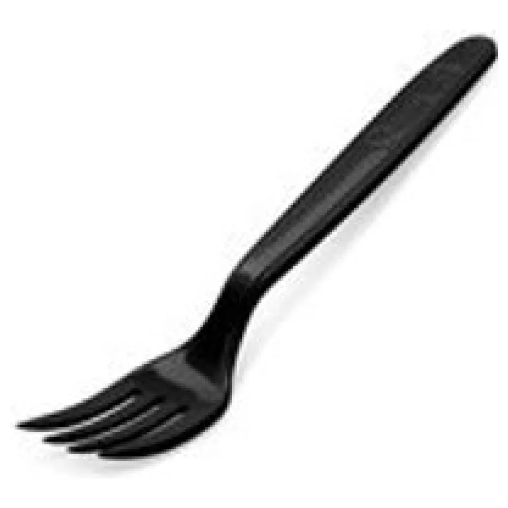 Mehrweg Gabel 18,5 cm schwarz wiederverwendbar 125 Waschzyklen PP, 50 Stk. – Bild 3