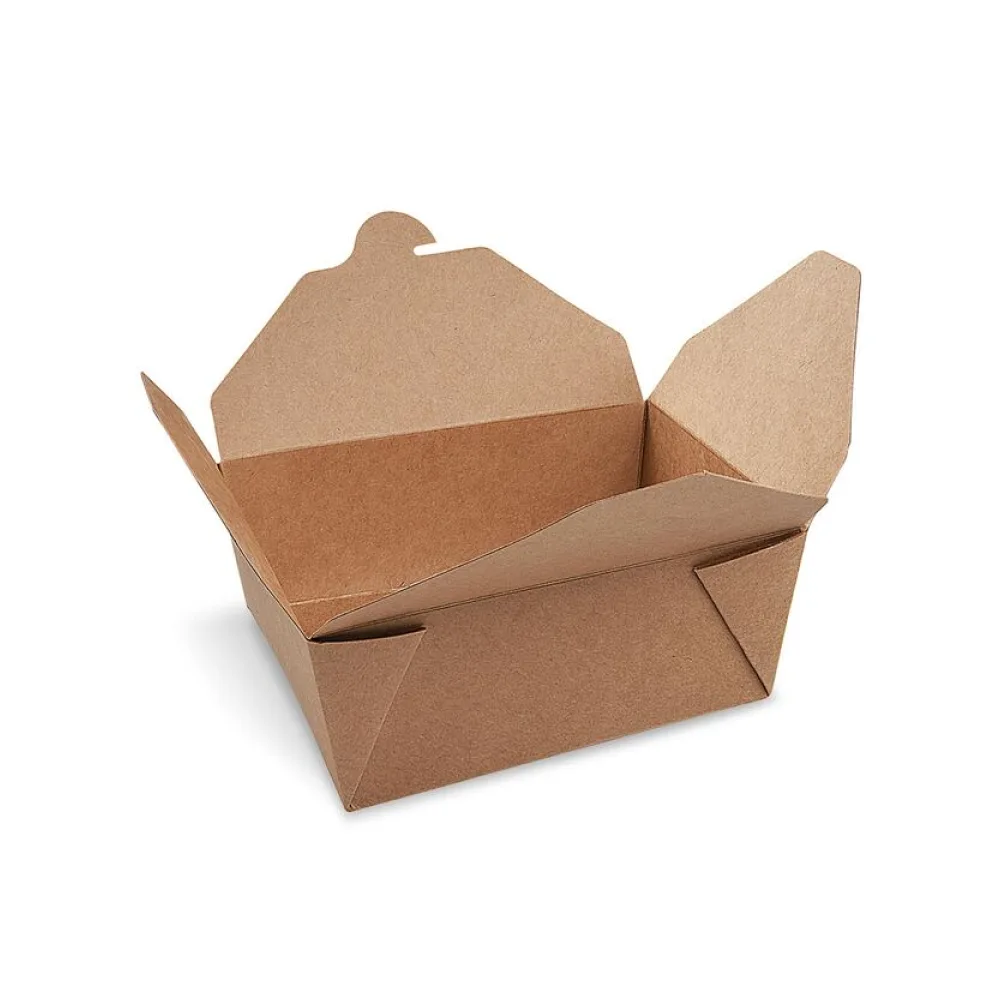 BIONATURE Food Boxen To GO 'M' 1300ml kraft PE 150x120x65mm fettdicht, 50 Stk. – Bild 2