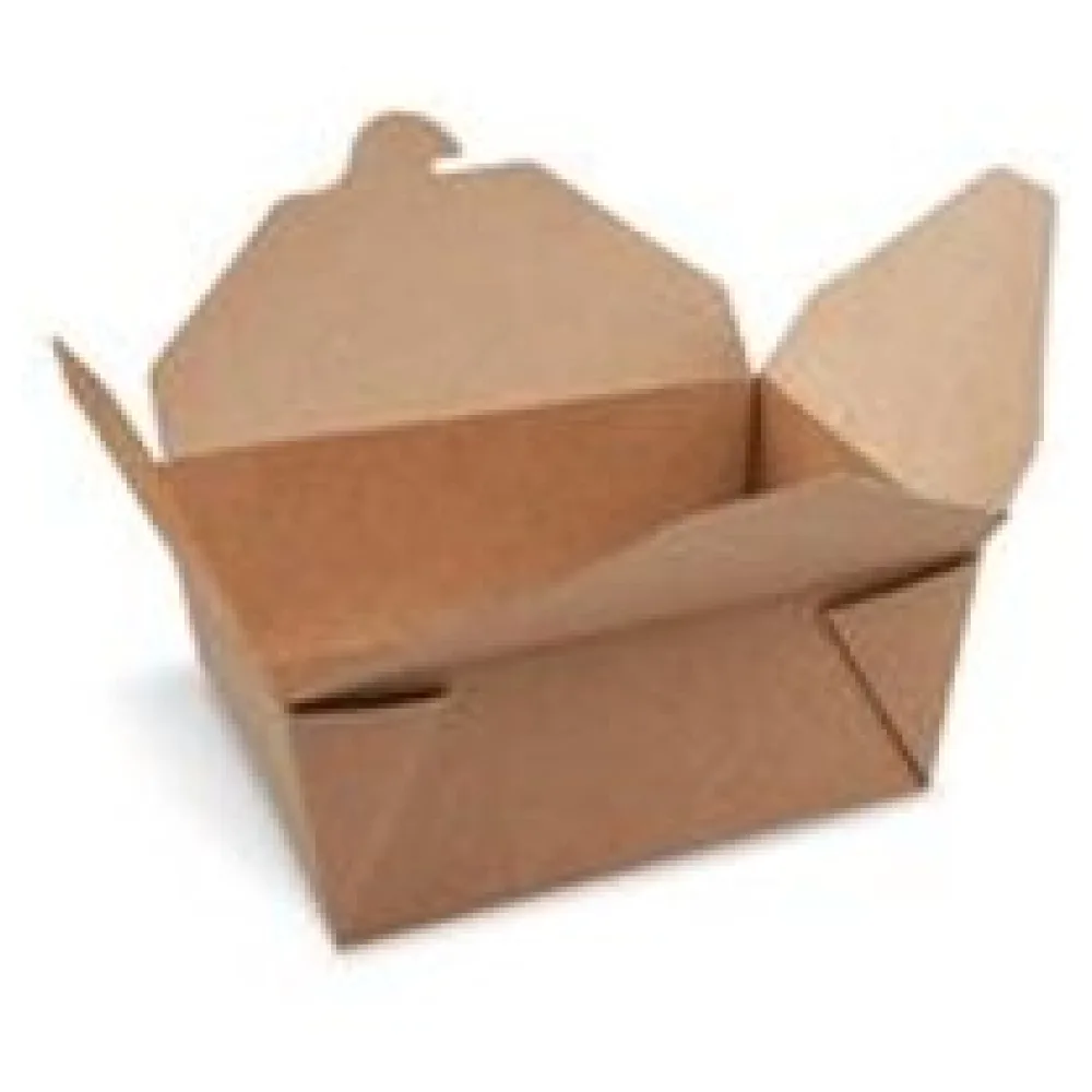 BIONATURE Food Boxen To GO 'M' 1300ml kraft PE 150x120x65mm fettdicht, 50 Stk. – Bild 3
