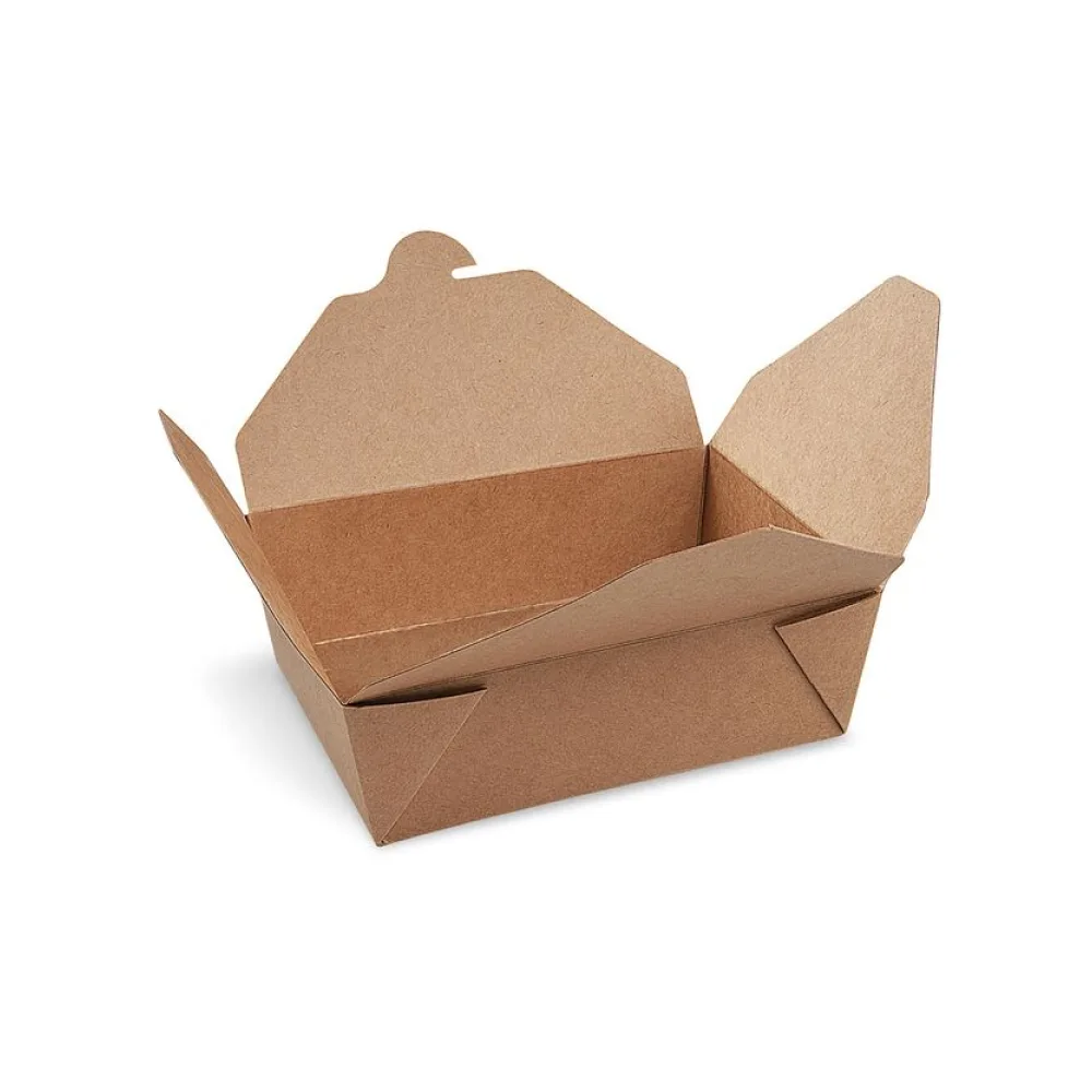 BIONATURE Food Boxen To GO 'M' 1000ml kraft PE 150x120x48mm fettdicht, 50 Stk. – Bild 2
