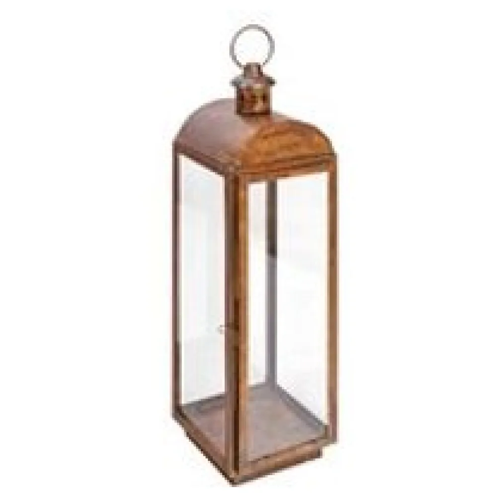 Laterne "Antike" aus Metall/Glas, gold, 55cm, 1 Stk. – Bild 3