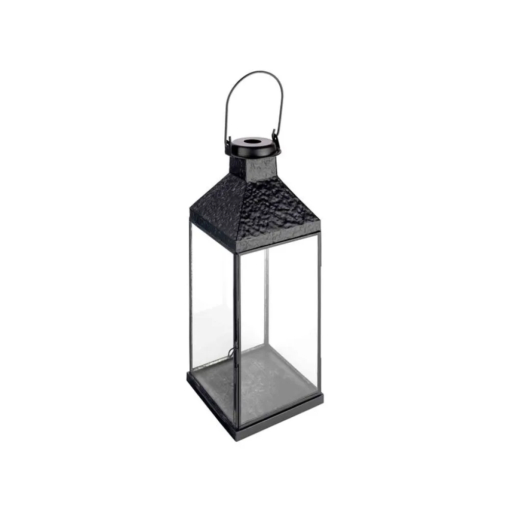 Laterne "Antike" aus Metall/Glas, schwarz, 37cm, 1 Stk. – Bild 2