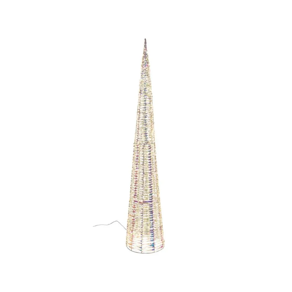 Weihnachtsbaum Pyramide aus Metall/PET, mit LED, warmweiß, 180cm, 1 Stk. – Bild 2