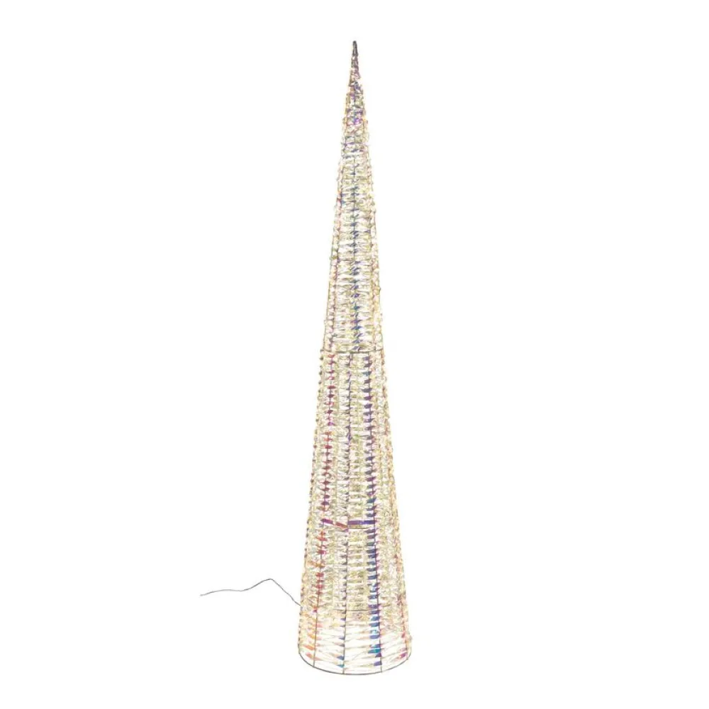 Weihnachtsbaum Pyramide aus Metall/PET, mit LED, warmweiß, 210cm, 1 Stk. – Bild 2