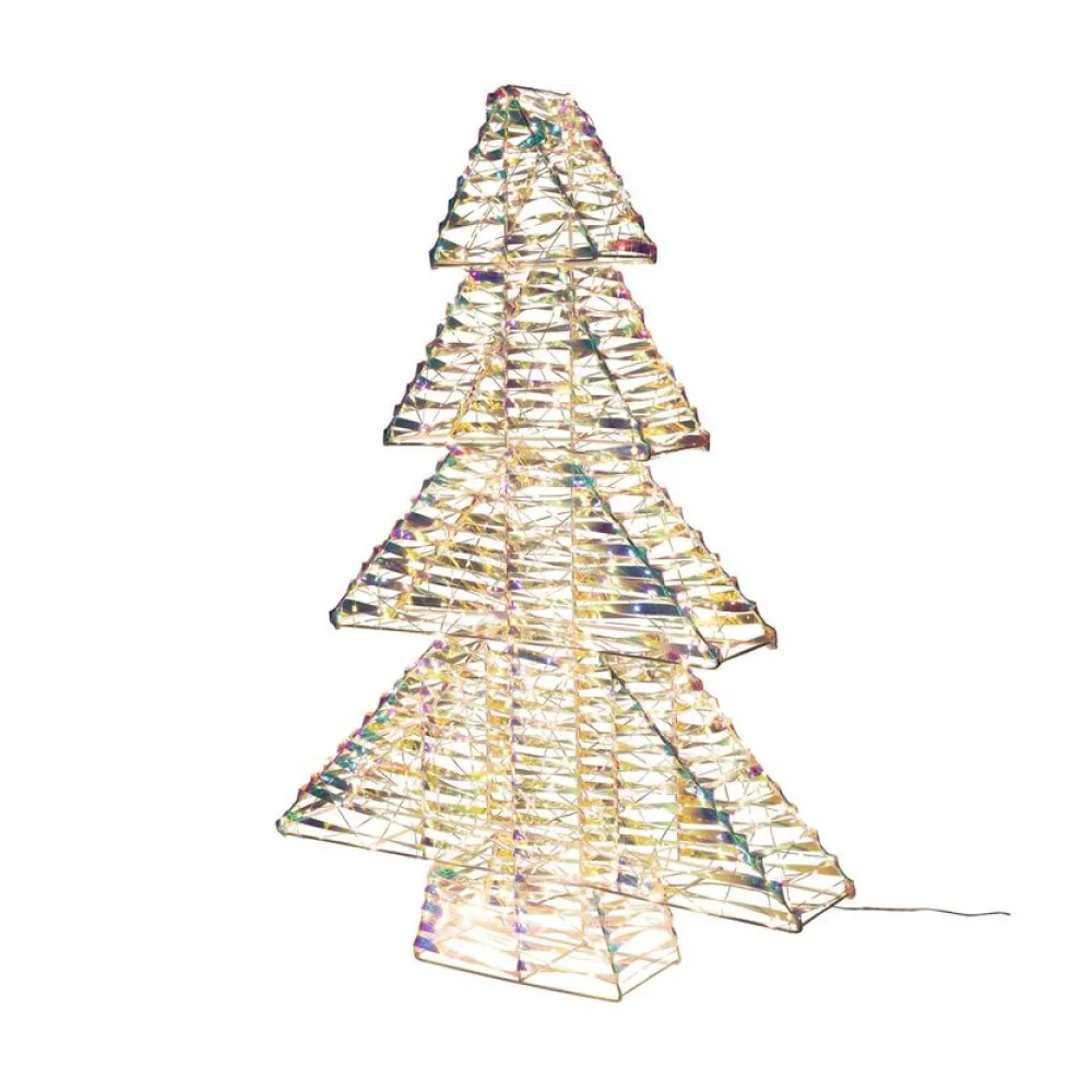 Weihnachtsbaum aus Metall/PET, mit LED, warmweiß, 100cm, 1 Stk. – Bild 2