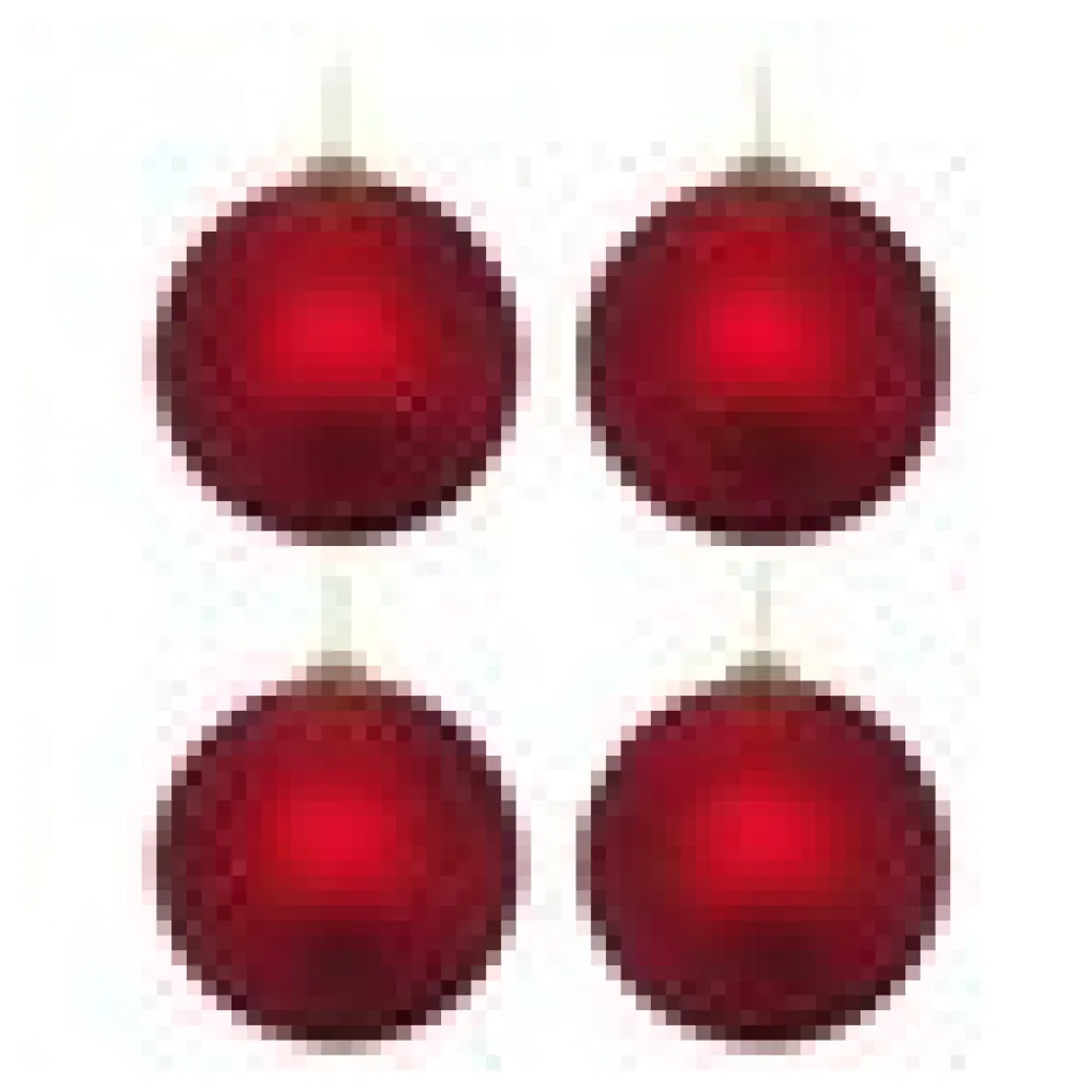 Weihnachtskugeln Christbaumkugeln aus Kunststoff rot matt, O10cm, 4 Stk. – Bild 4