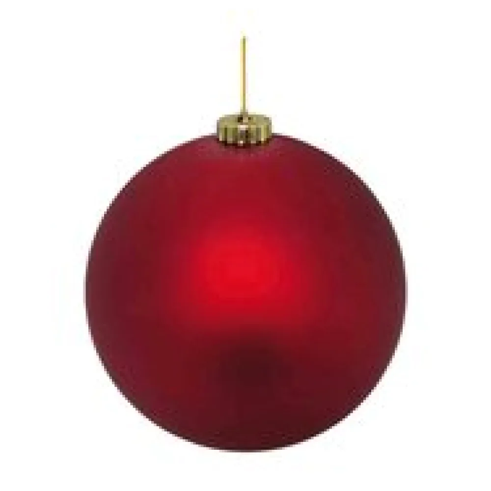 Weihnachtskugeln Christbaumkugeln XL aus Kunststoff rot matt, O20cm, 1 Stk.