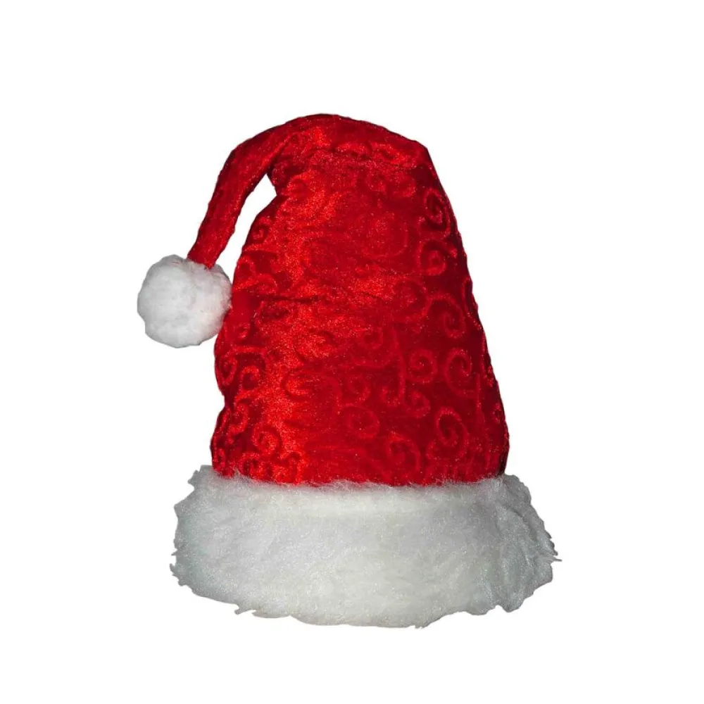 Weihnachtsmütze Exquisit aus Plüsch, rot 44 cm, 1 Stk. – Bild 2