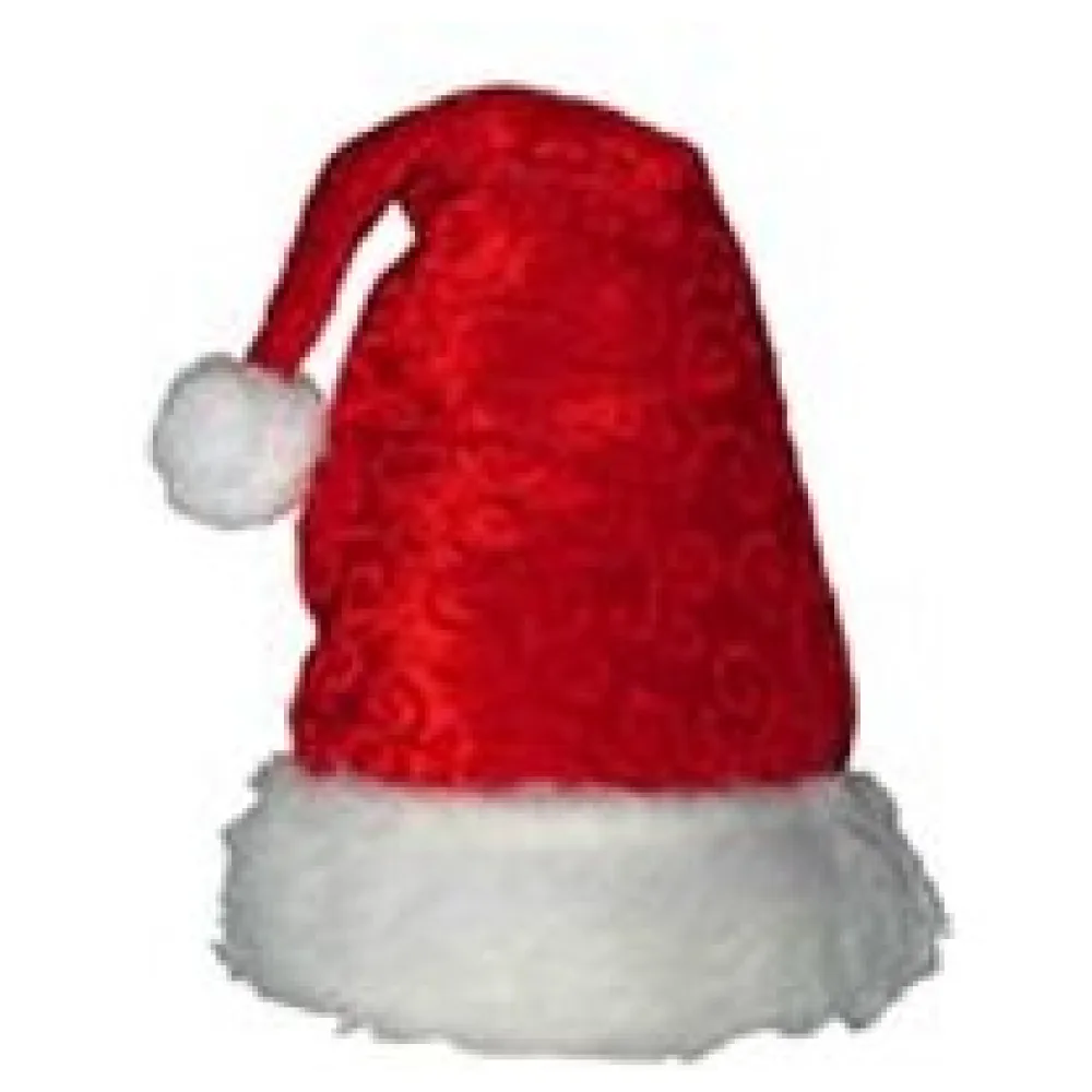 Weihnachtsmütze Exquisit aus Plüsch, rot 44 cm, 1 Stk. – Bild 3