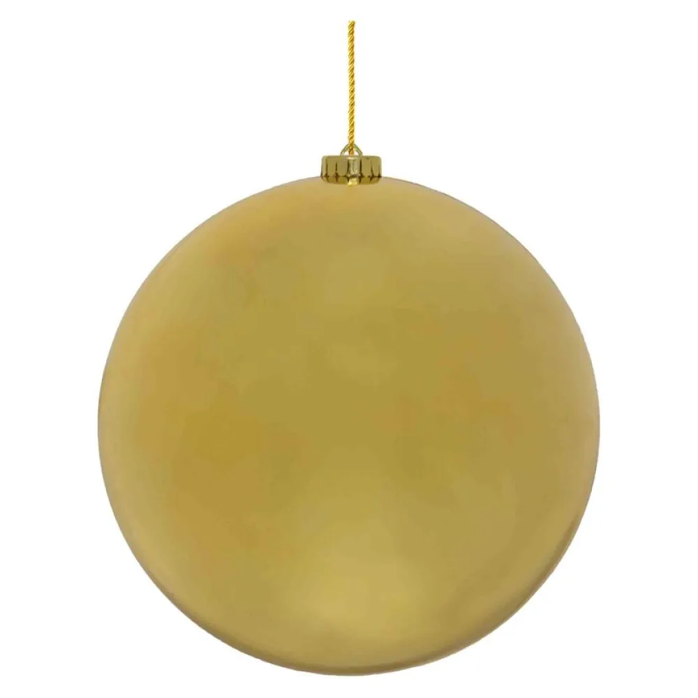Weihnachtskugeln Christbaumkugeln XXL aus Kunststoff gold, O25cm, 1 Stk. – Bild 2