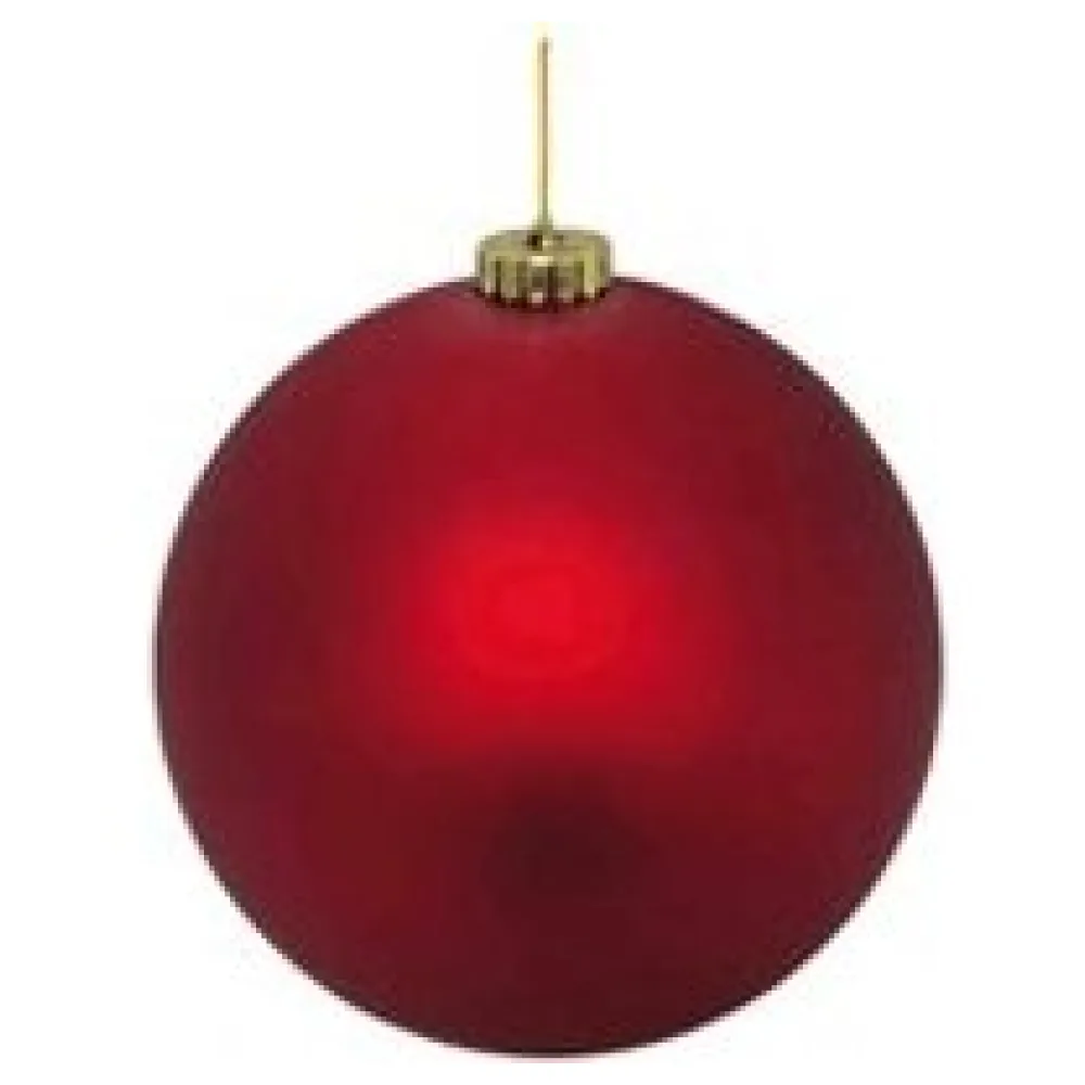 Weihnachtskugeln Christbaumkugeln XXL aus Kunststoff rot matt, O25cm, 1 Stk. – Bild 3