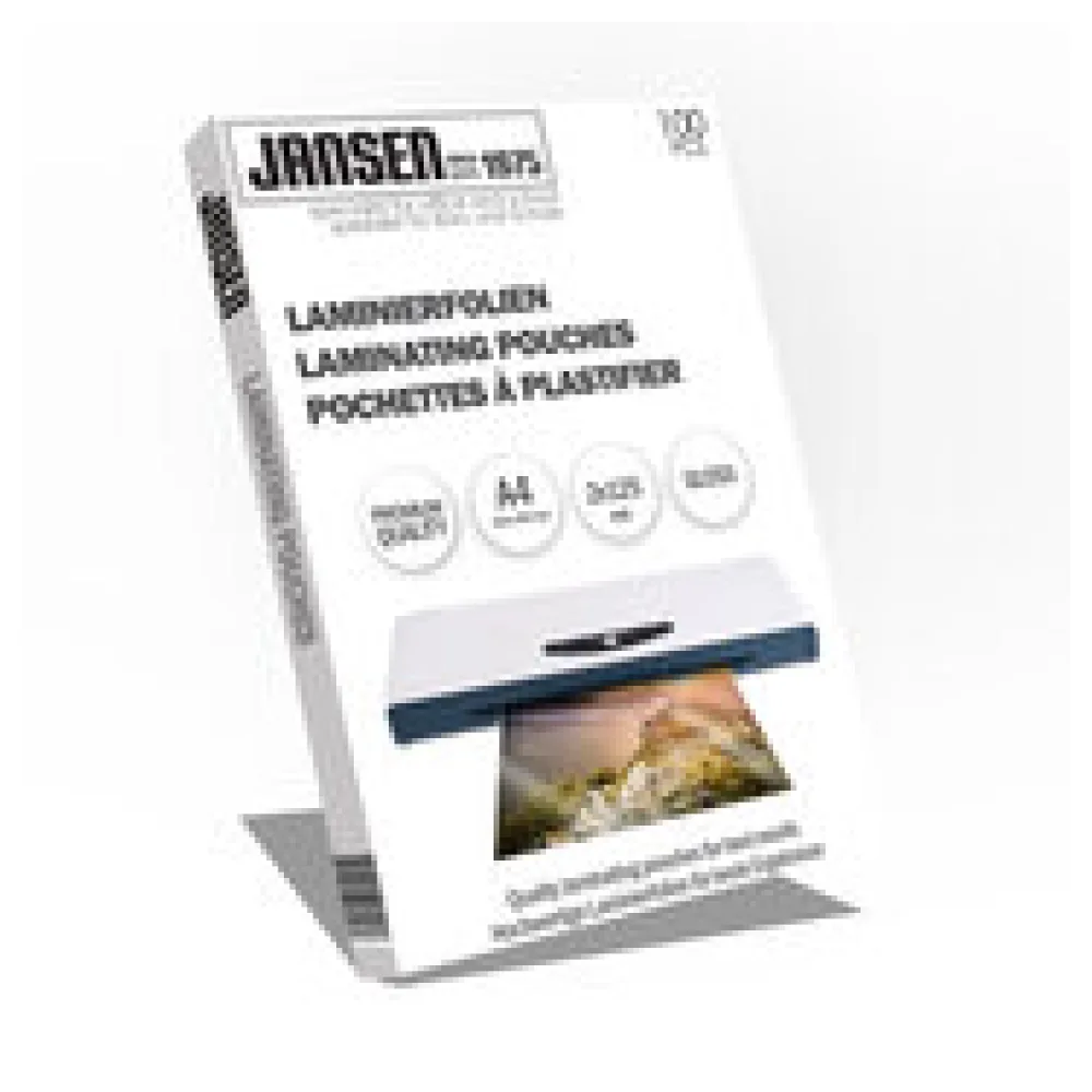 JANSEN Laminierfolien A4, 216 x 303mm, 2x 125 mic Hochglanz, 1000 Stk.