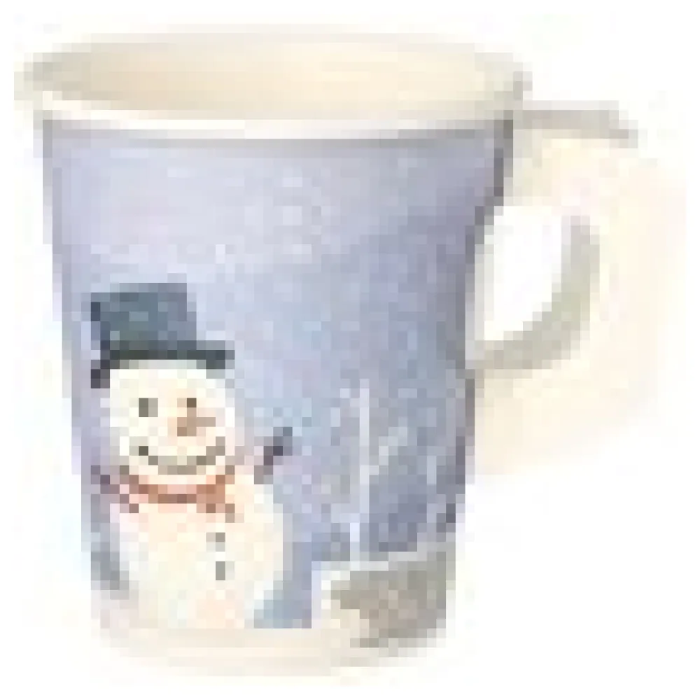 BIO Henkelbecher Kaffeebecher Glühweinbecher Wintermotiv Schneemann 200 ml, 50 Stk. – Bild 4