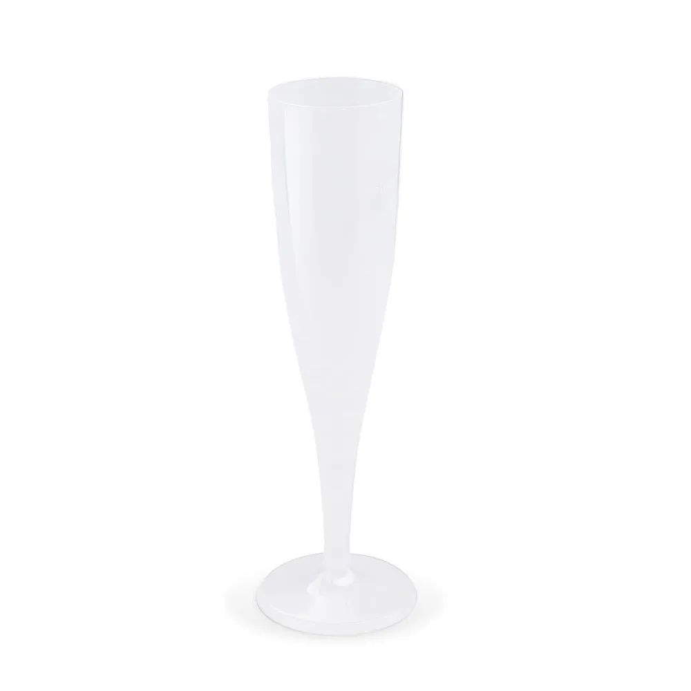 Mehrwegbecher Pfandbecher Sektglas transparent PP Eichstrich 0,1 l , 10 Stk. – Bild 2