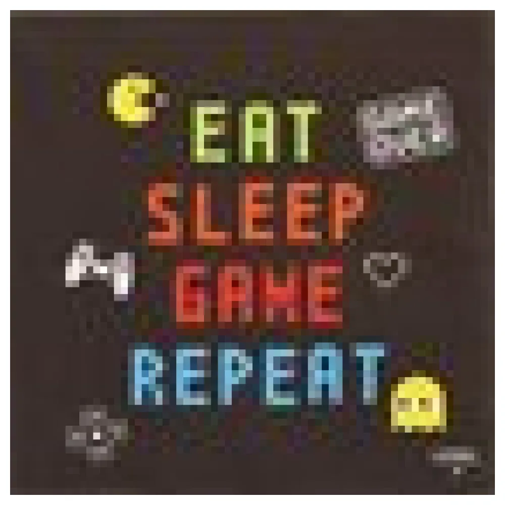 Motivservietten 3-lagig 33x33 cm GAMER Motiv 'Eat Sleep Game Repeat' 20 Stk. – Bild 4
