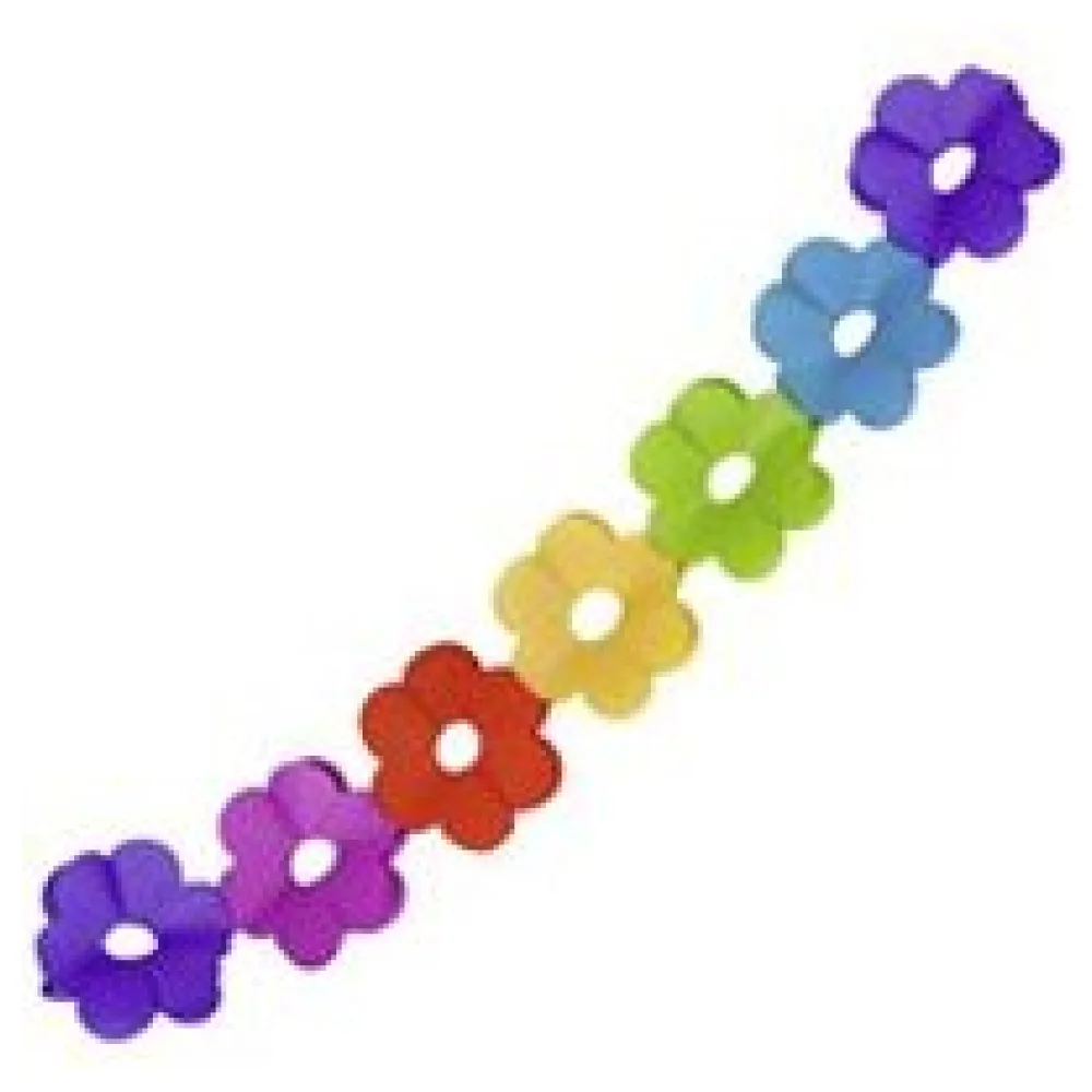 Blumen-Girlande "Farbenspiel" aus Papier schwer entflammbar O18cm 3.6m, 1 Stk. – Bild 3
