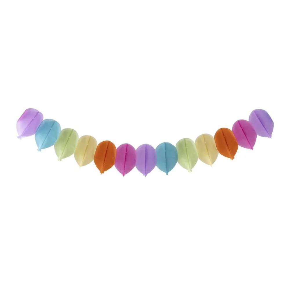 Ballon-Girlande "Farbenspiel" aus Papier schwer entflammbar 18x13.3cm 3.6m, 1 Stk. – Bild 2