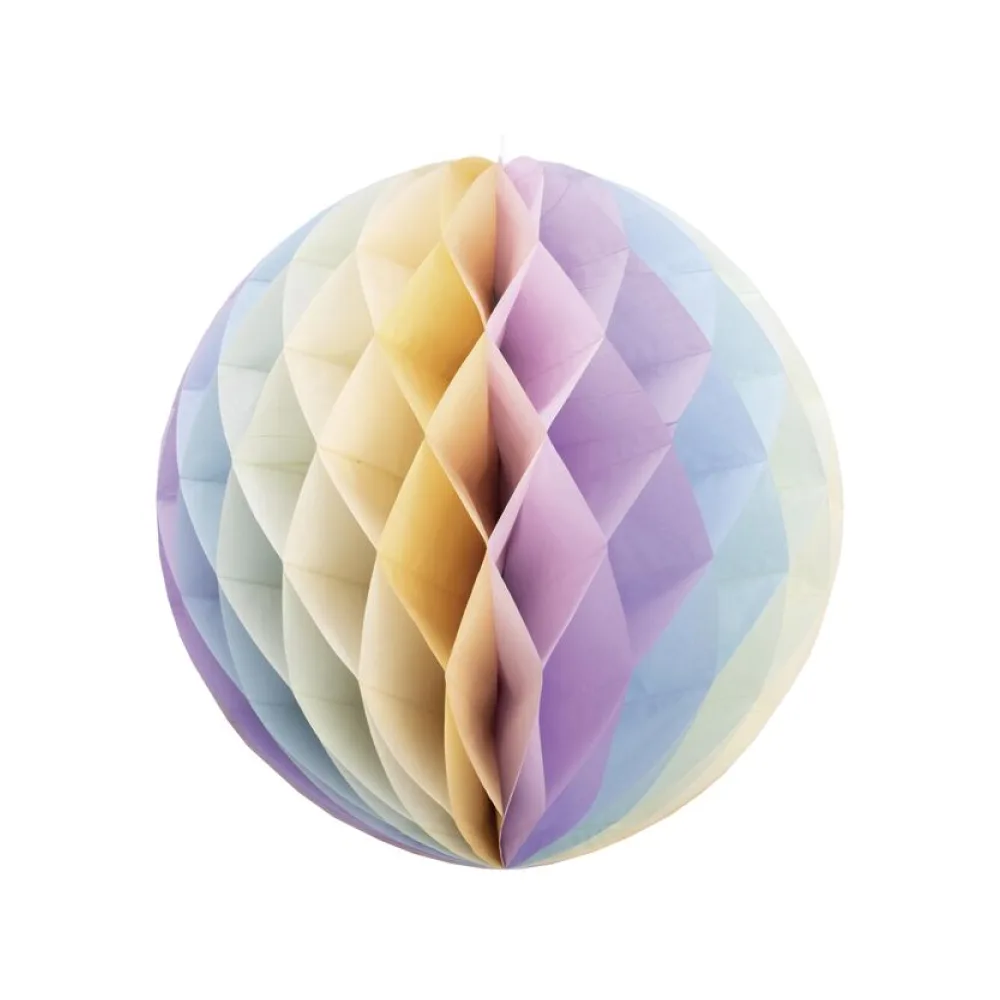 Wabenball "Pastellfarben" aus Papier schwer entflammbar O32cm, 1 Stk. – Bild 2