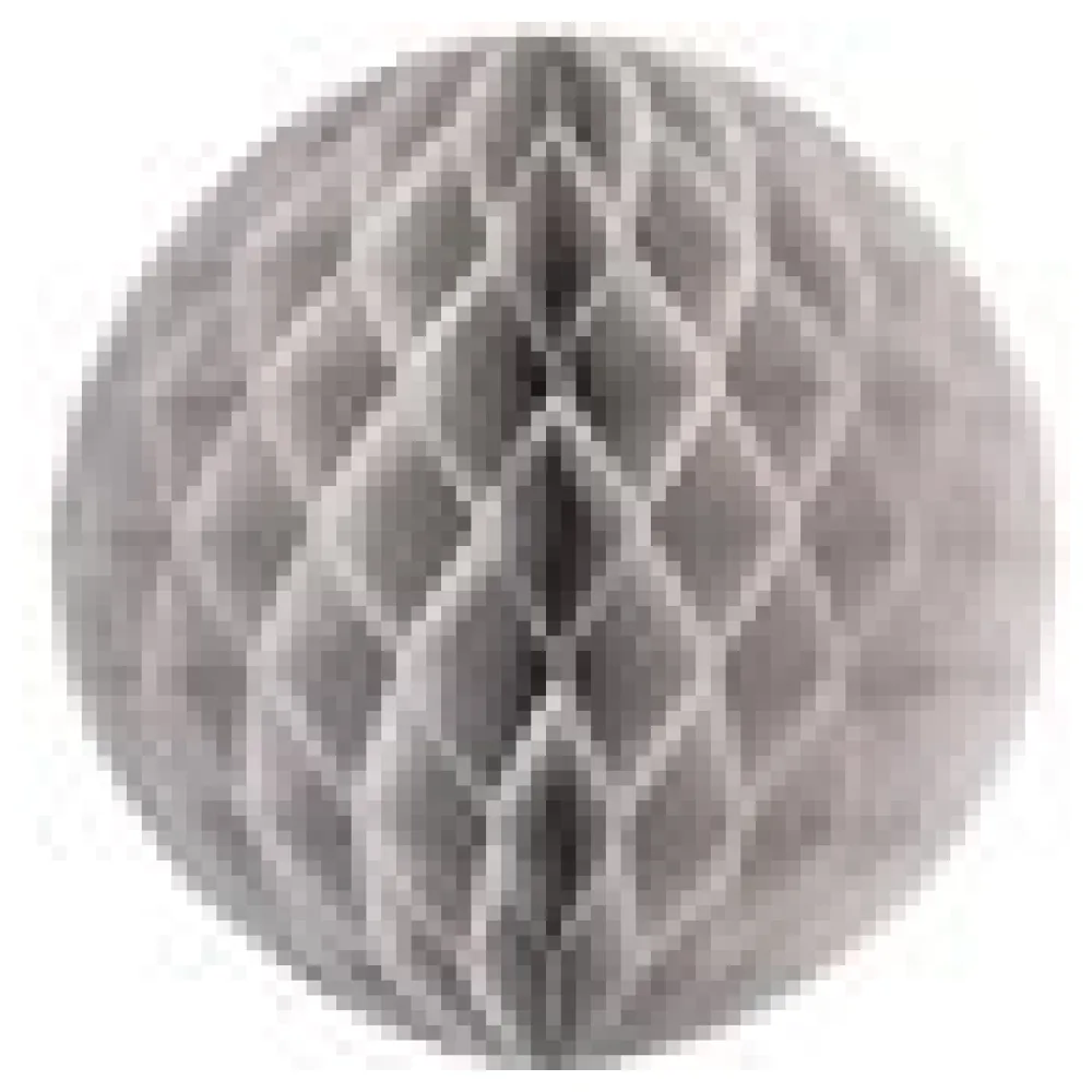 Wabenball aus Papier schwer entflammbar silber O35cm, 1 Stk. – Bild 4