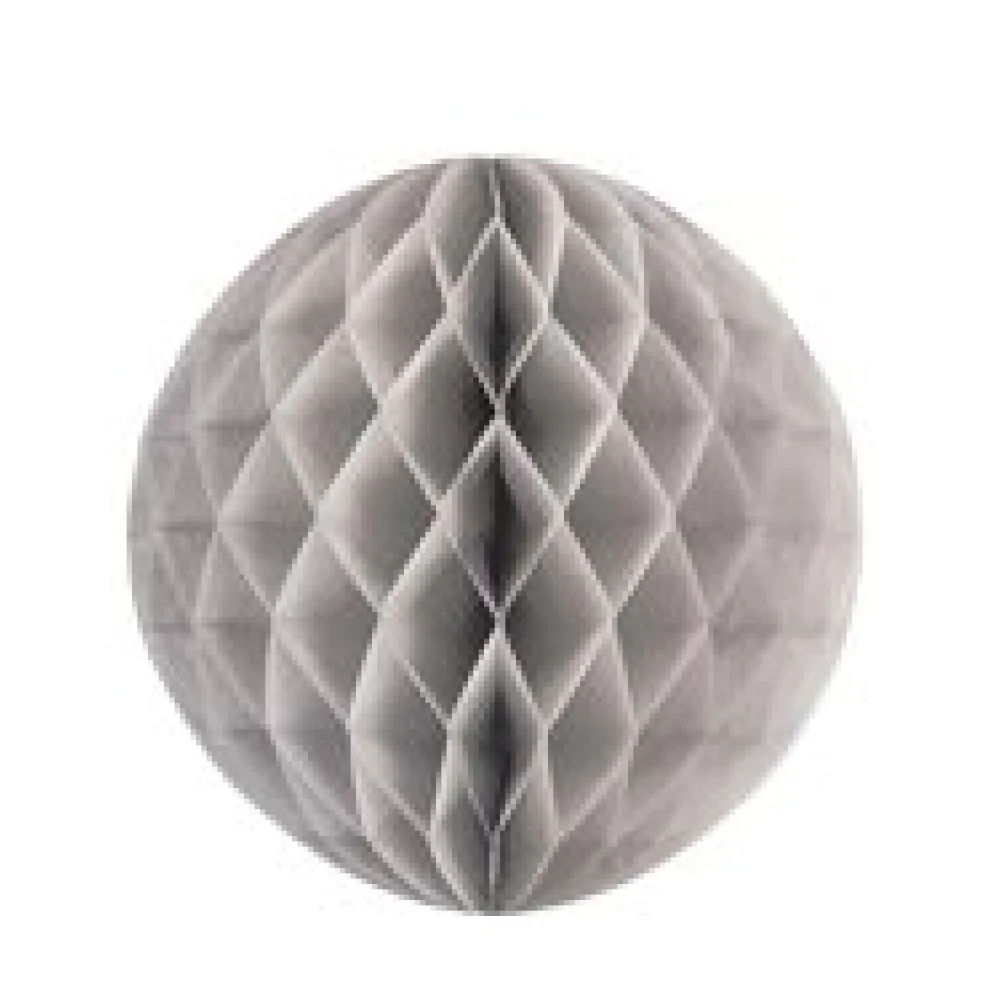 Wabenball aus Papier schwer entflammbar silber O35cm, 1 Stk.