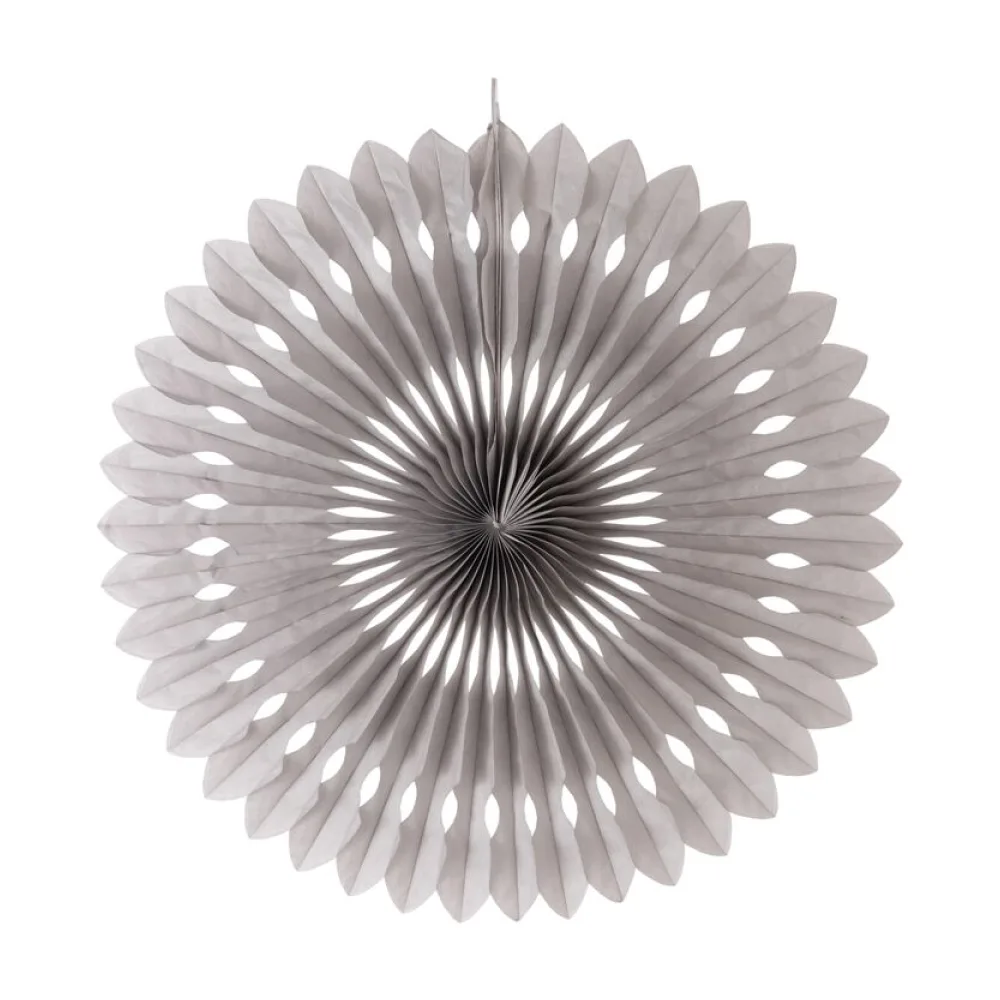 Rosette aus Papier schwer entflammbar silber O40cm, 1 Stk. – Bild 2
